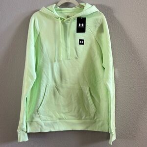 NWT Under Armour neon lime green hoodie Size L